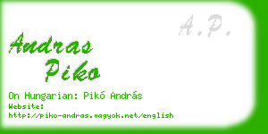 andras piko business card